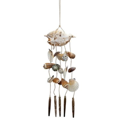 3 Assorted Seashells Wind Chimes 14" (Set of 3)