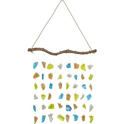 Multicolor Sea Glass Wall Hanger 18x18"