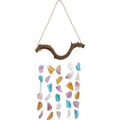 Multicolor Sea Glass Wall Hanger 12x12"