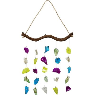 Multicolor Sea Glass Wall Hanger 12x12"