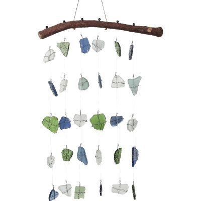 Natural BGW Sea Glass Wall Hanger 12x18"