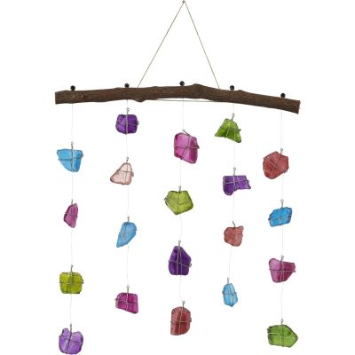 Multicolor Sea Glass Wall Hanger 12x12"