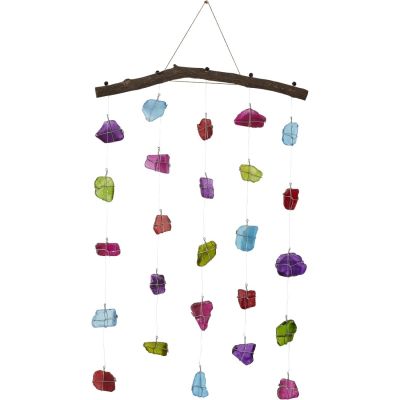Multicolor Sea Glass Wall Hanger 12x18"