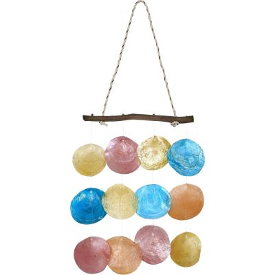 Colorful Placuna Wind Chime 12x12"