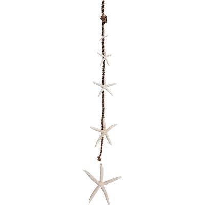 White Hanging Finger Starfish Strand 48"
