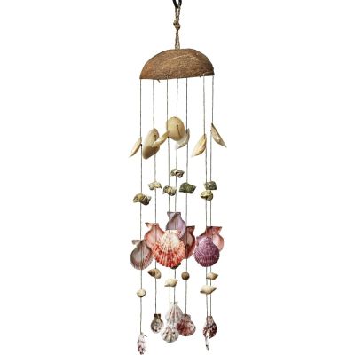 2 Hanging Shells 12" Coconut & Mixed Shells (Set of 2)