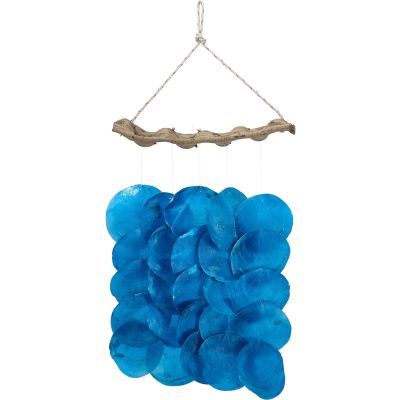 Blue Placuna Wind Chime 10x14"