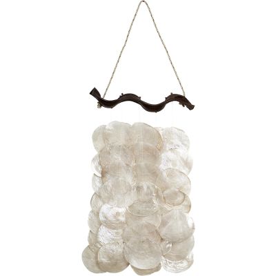 Natural Placuna Wind Chime 10x18"