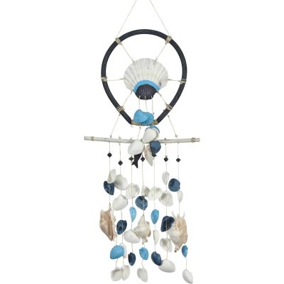 Scallop, Ark & Lambis Shell Dream Catcher Sea Blue 9.5x21"
