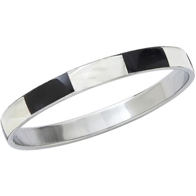 Troca Black & White Earrings & Bangle Set