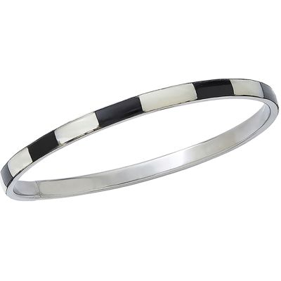 Troca Black Pen Earrings & Bangle Set