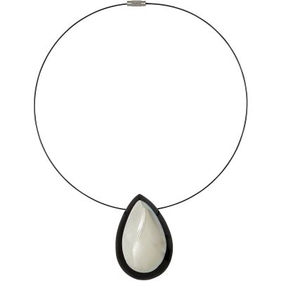 Nautilus Teardrop Inlay Pearl Necklace