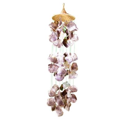 Salakot Hat & Placuna Shell Wind Chime 12x50"
