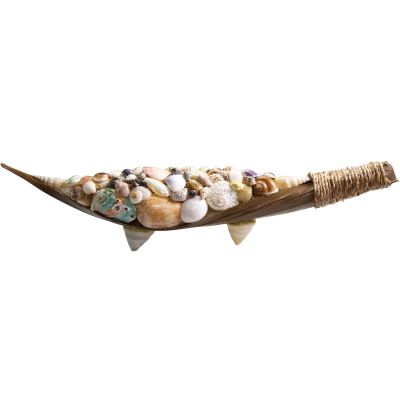 Coconut Boat with Asst Shells 20x5x5"