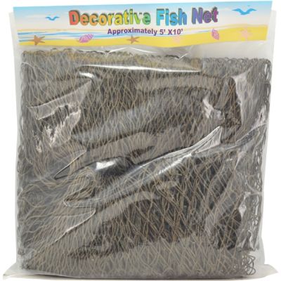 Decorative Trawler Fishing Casting Sea Net Brown 5x10'