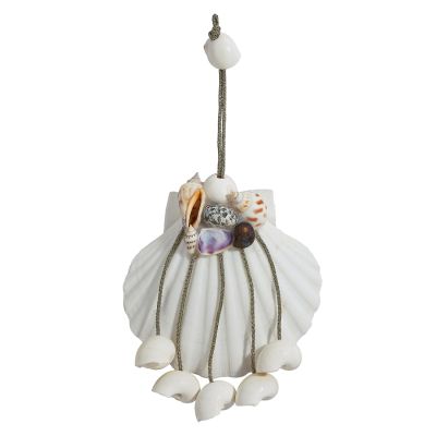 3 Scallop with 5 hanging shell Ornaments (Set of 3)