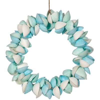 Tricolor Ark Shells Wreath 12" with White/Green/Blue