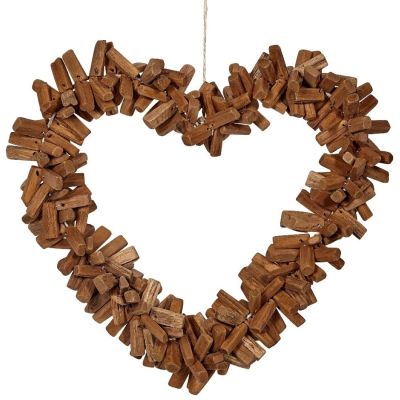 Driftwood Heart Wreath 14"