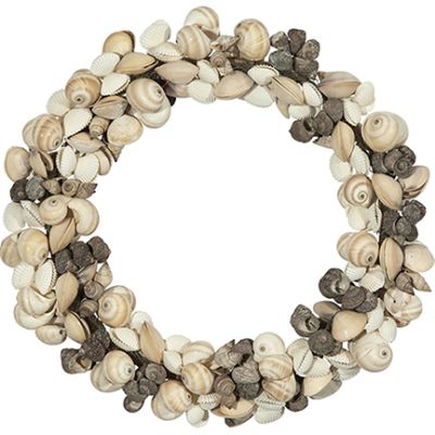 Small Assorted Seashell Wreath 11"