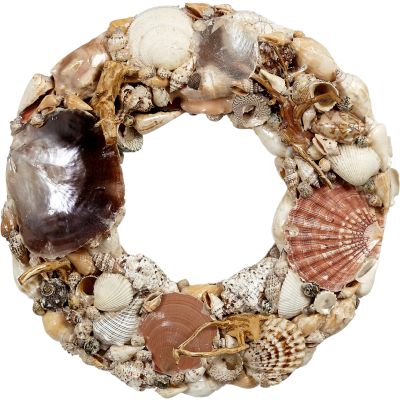 Assorted Seashell and Driftwood Seashell Wreath 14"