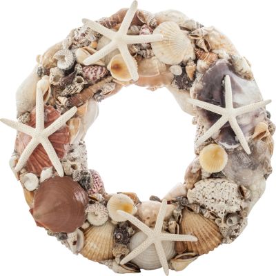 Starfish and Seashells Wreath 14"