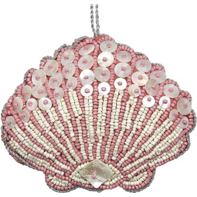 Scallop Coral MOP & Beads Ornament