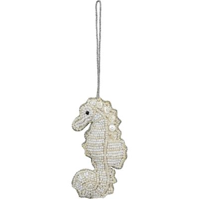 Seahorse White MOP & Beads Ornament