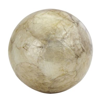 Capiz Layered Shell Orb 6" Champagne