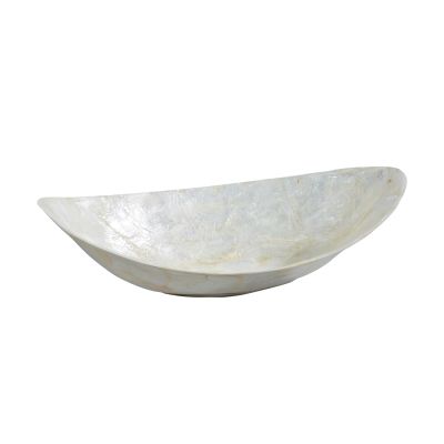 Capiz Shell Natural Bowl 9x6x3"