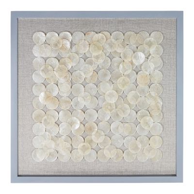 Capiz Shell Shadow Box Wall Art 26x26x1"
