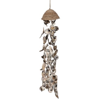 Abaca & Oyster Wind Chime 28"