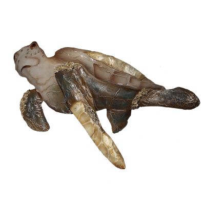 Capiz & Metal Beach Turtle Wall Art 18x6.5" 