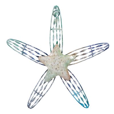 Capiz & Metal Sealife Sea Star Wall Decor 10.5x10.5"