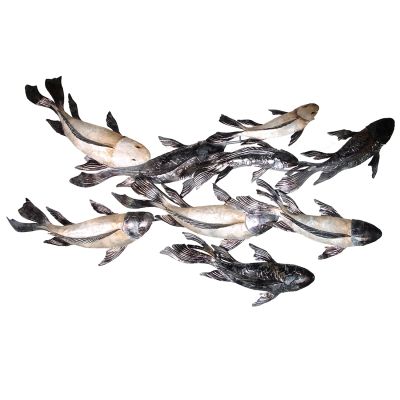 Capiz & Metal White Elegance Koi Wall Decor 30x15" 