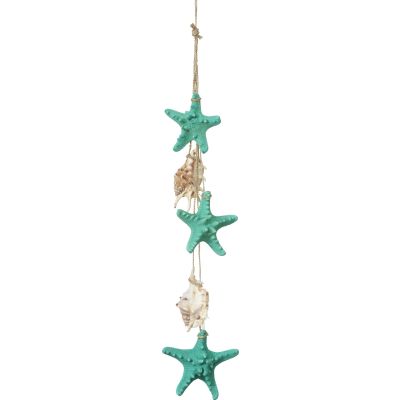2 Green Knobby Starfish and Lambis Mobiles 24" (Set of 2)
