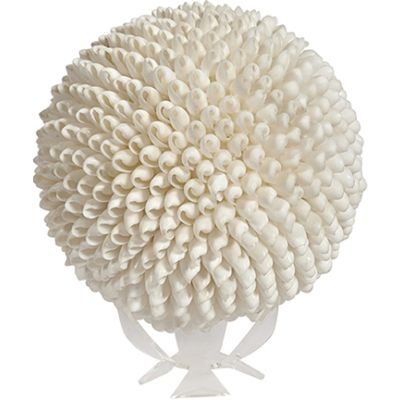 White Bubble Shell Orb 10"