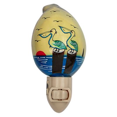 Painted Pelican Cowrie LED Boxed Night Light