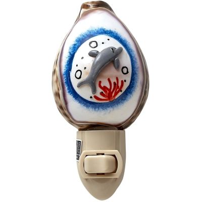 Painted 3D Dolphin Cowry LED Boxed Night Light