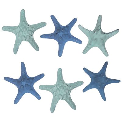 12 Knobby Starfish-2-4" Pastel Teal & Aqua (Set of 12)