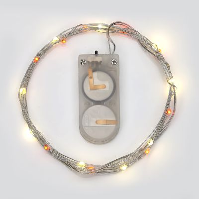 2 Dew Drop Mini LED Lights 70" White and Red (Set of 2)